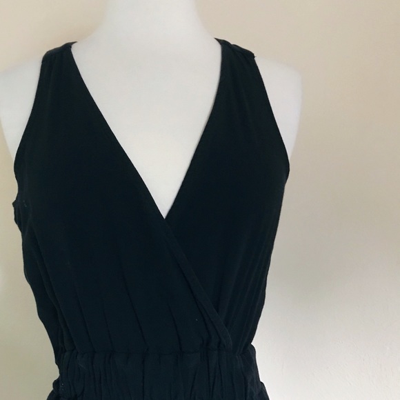 AQUA Surplice Wrap Sleeveless Mini Pocket Dress XS - Picture 4 of 10